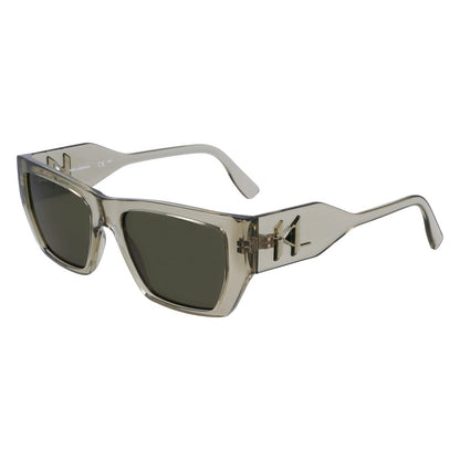 Karl Lagerfeld Unisex Sunglasses – Brown Injected Frame, Beige Lenses