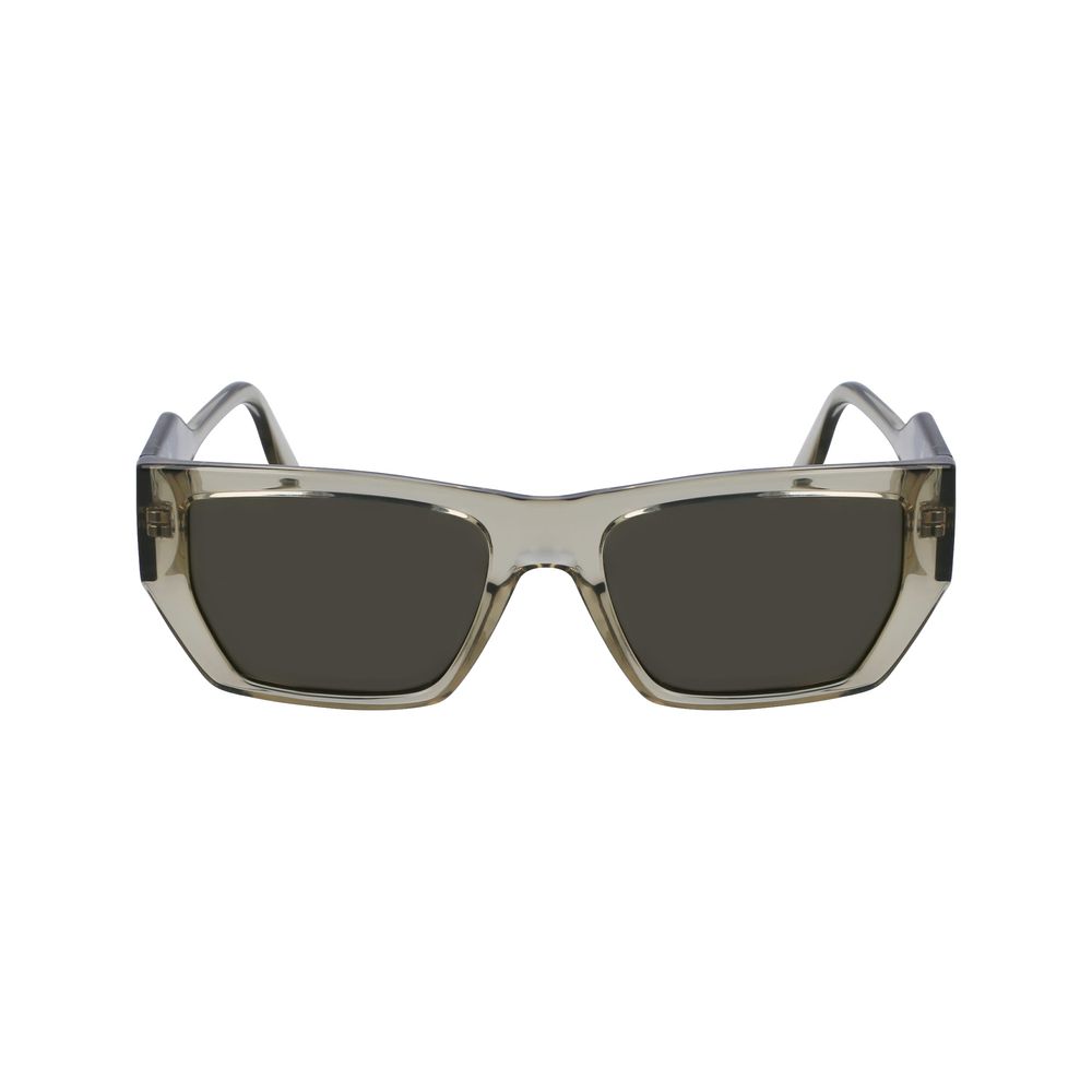 Karl Lagerfeld Unisex Sunglasses – Brown Injected Frame, Beige Lenses