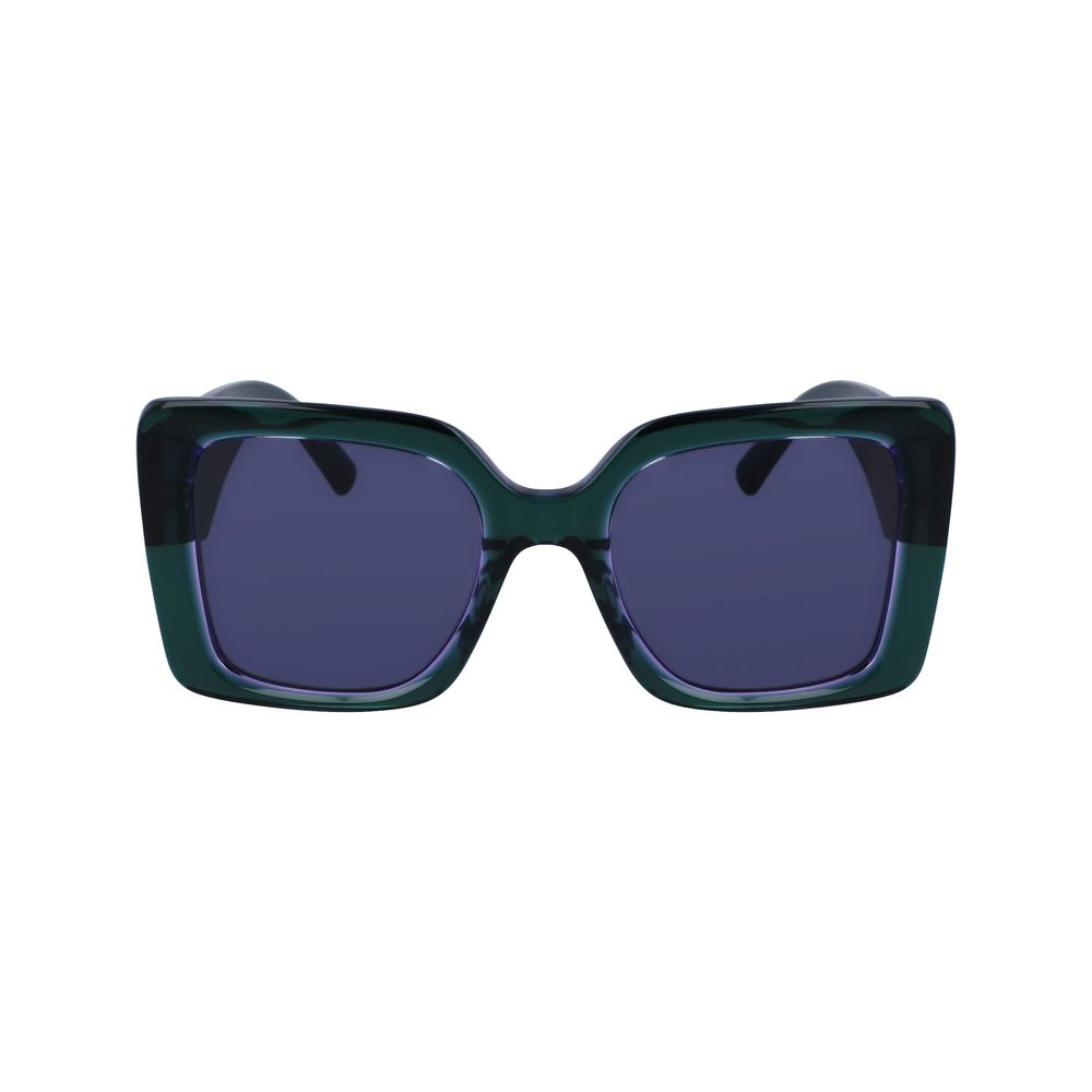 Karl Lagerfeld Women’s Sunglasses – Purple Acetate Frame, Blue Lenses