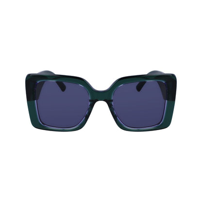 Karl Lagerfeld Women’s Sunglasses – Purple Acetate Frame, Blue Lenses