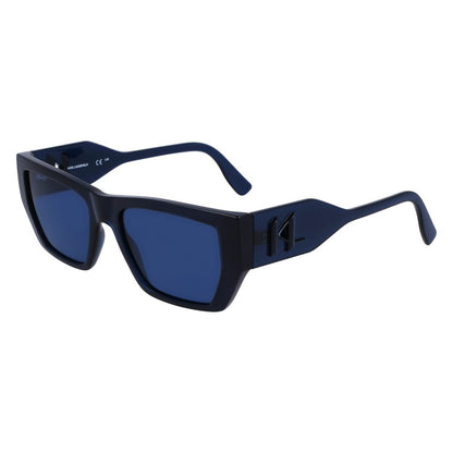 Karl Lagerfeld Unisex Sunglasses – Blue Injected Frame, Blue Lenses