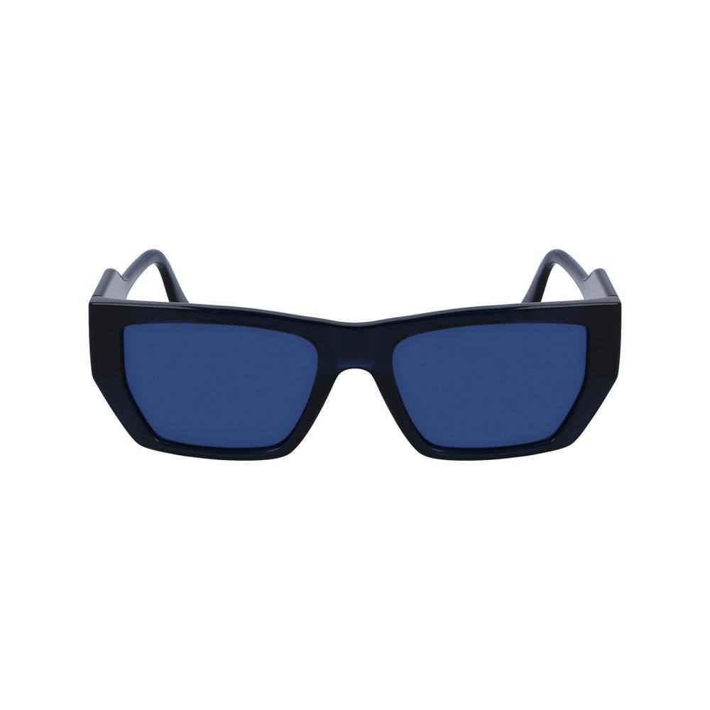 Karl Lagerfeld Unisex Sunglasses – Blue Injected Frame, Blue Lenses