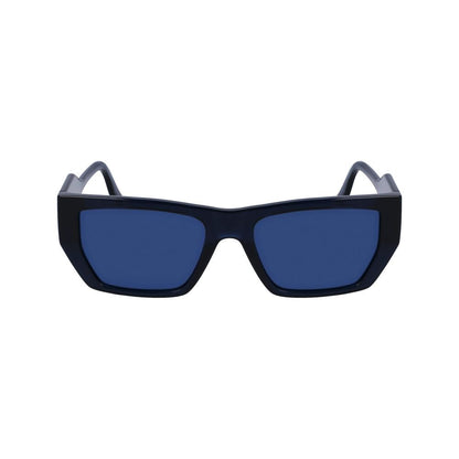 Karl Lagerfeld Unisex Sunglasses – Blue Injected Frame, Blue Lenses