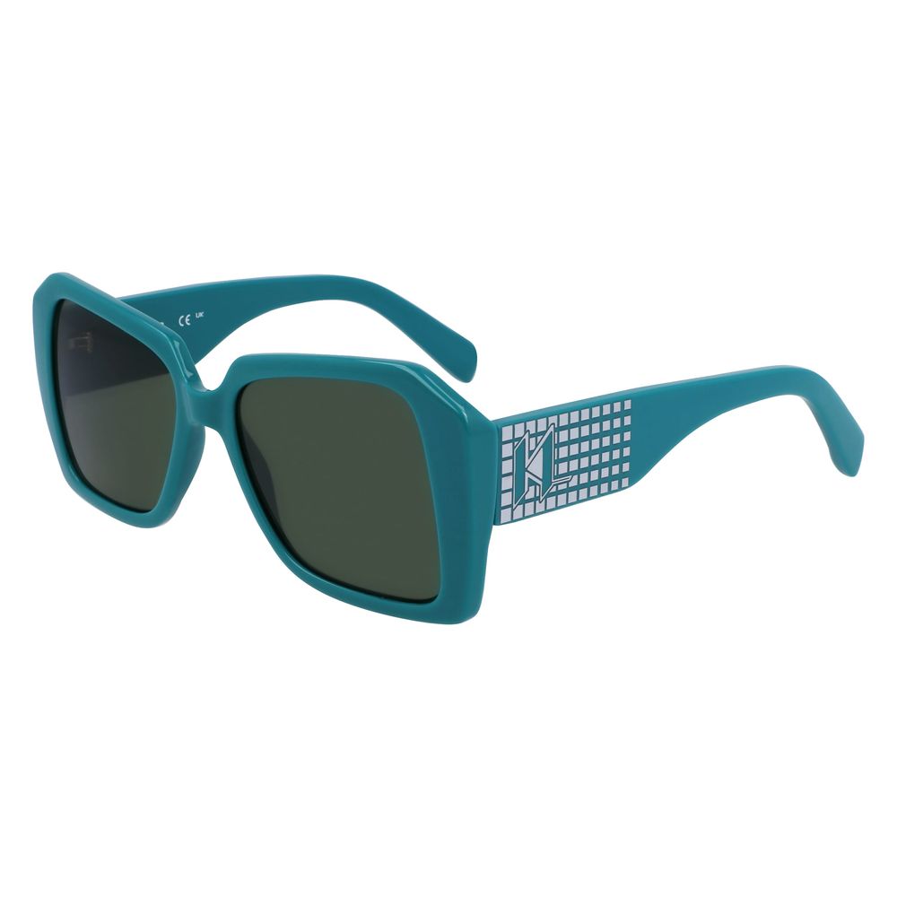 Karl Lagerfeld Women’s Sunglasses – Green Injected Frame, Green Lenses