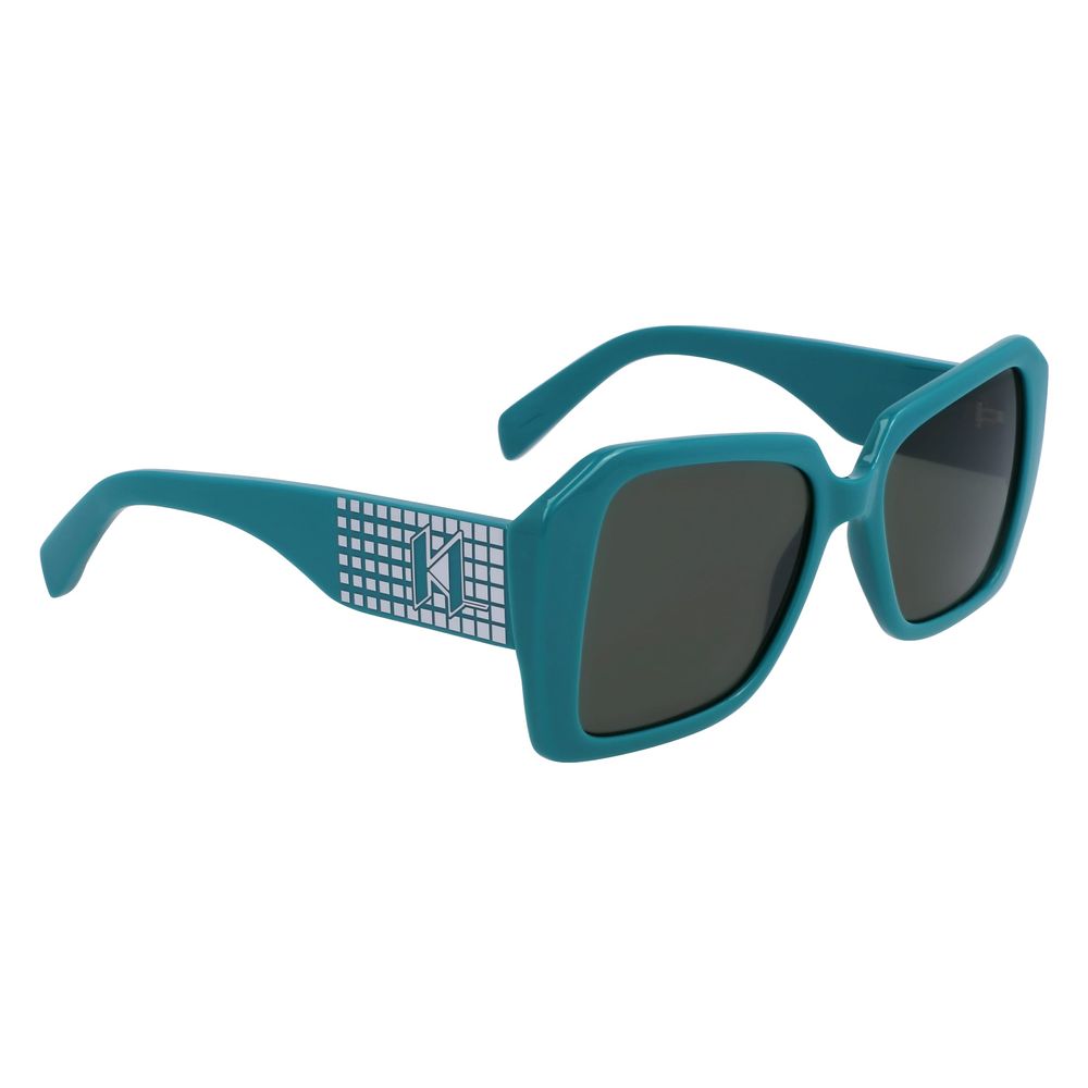 Karl Lagerfeld Women’s Sunglasses – Green Injected Frame, Green Lenses