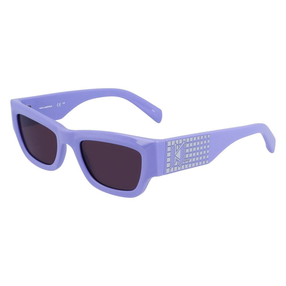 Karl Lagerfeld Women’s Sunglasses – Purple Injected Frame, 52mm Lenses
