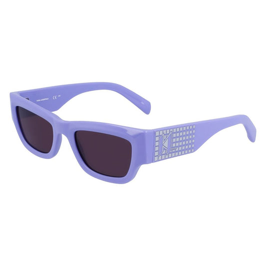 Karl Lagerfeld Women’s Sunglasses – Purple Injected Frame, 52mm Lenses