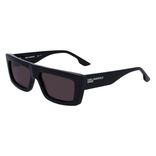 Karl Lagerfeld Unisex Sunglasses – Black Injected Frame, Black Lenses