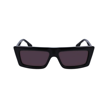 Karl Lagerfeld Unisex Sunglasses – Black Injected Frame, Black Lenses