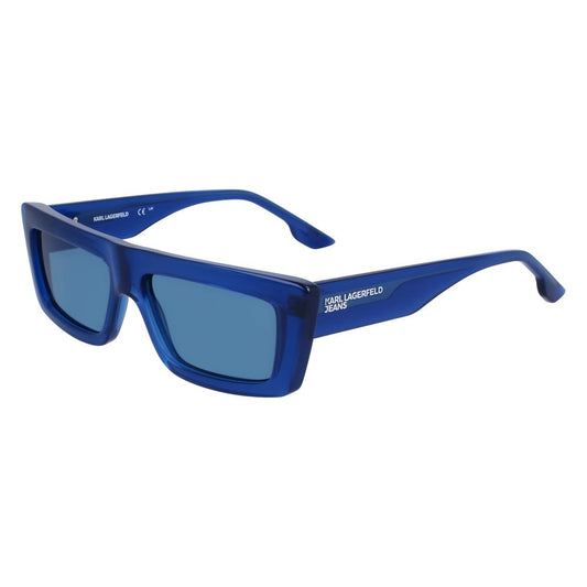Karl Lagerfeld Unisex Sunglasses – Blue Injected Frame, Blue Lenses