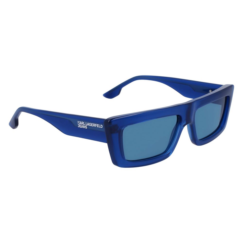 Karl Lagerfeld Unisex Sunglasses – Blue Injected Frame, Blue Lenses