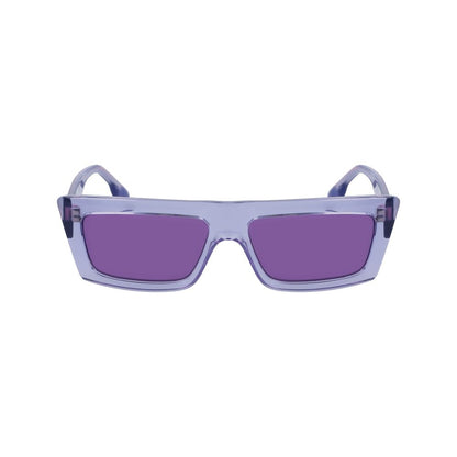 Karl Lagerfeld Unisex Sunglasses – Purple Injected Frame, Pink Lenses