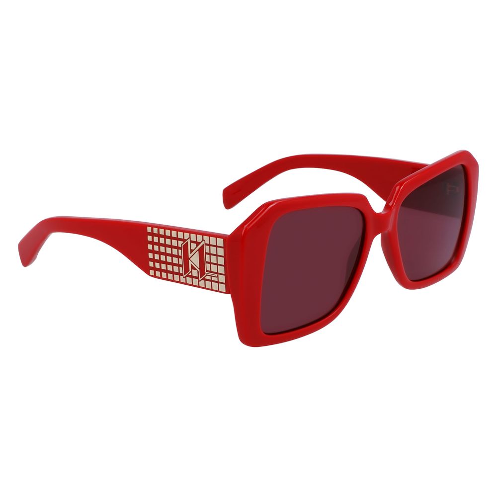 Karl Lagerfeld Women’s Sunglasses – Red Frame, 53mm Lenses