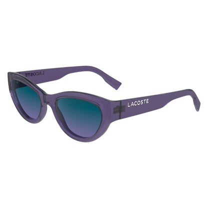 Lacoste Women’s Sunglasses – Purple Injected Frame, Grey Lenses