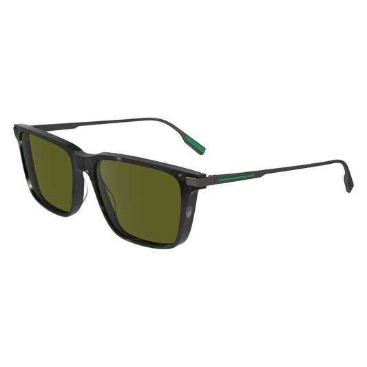 Lacoste Men’s Sunglasses – Grey Acetate Frame, Yellow Lenses