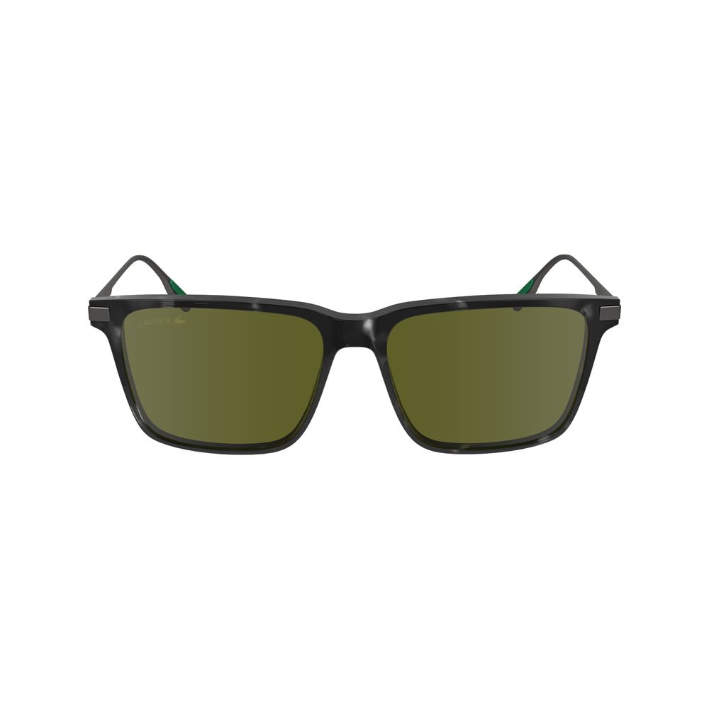 Lacoste Men’s Sunglasses – Grey Acetate Frame, Yellow Lenses