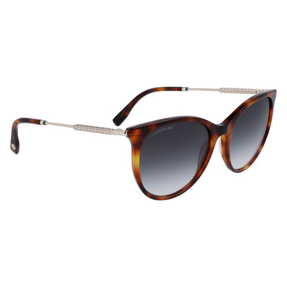 Lacoste Women’s Sunglasses – Brown Acetate Frame, 54mm Lenses