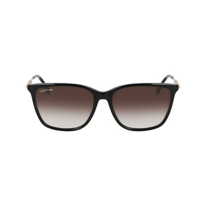 Lacoste Women’s Sunglasses – Black Acetate Frame, 57mm Lenses