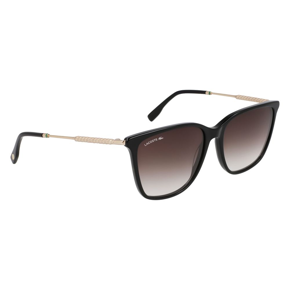 Lacoste Women’s Sunglasses – Black Acetate Frame, 57mm Lenses