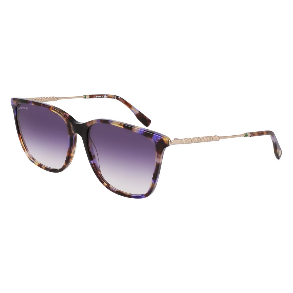 Lacoste Women’s Sunglasses – Purple Acetate Frame, Brown Lenses