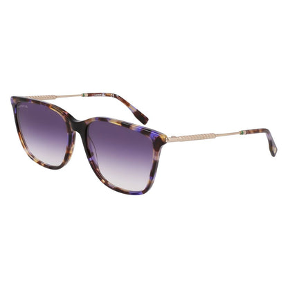 Lacoste Women’s Sunglasses – Purple Acetate Frame, Brown Lenses