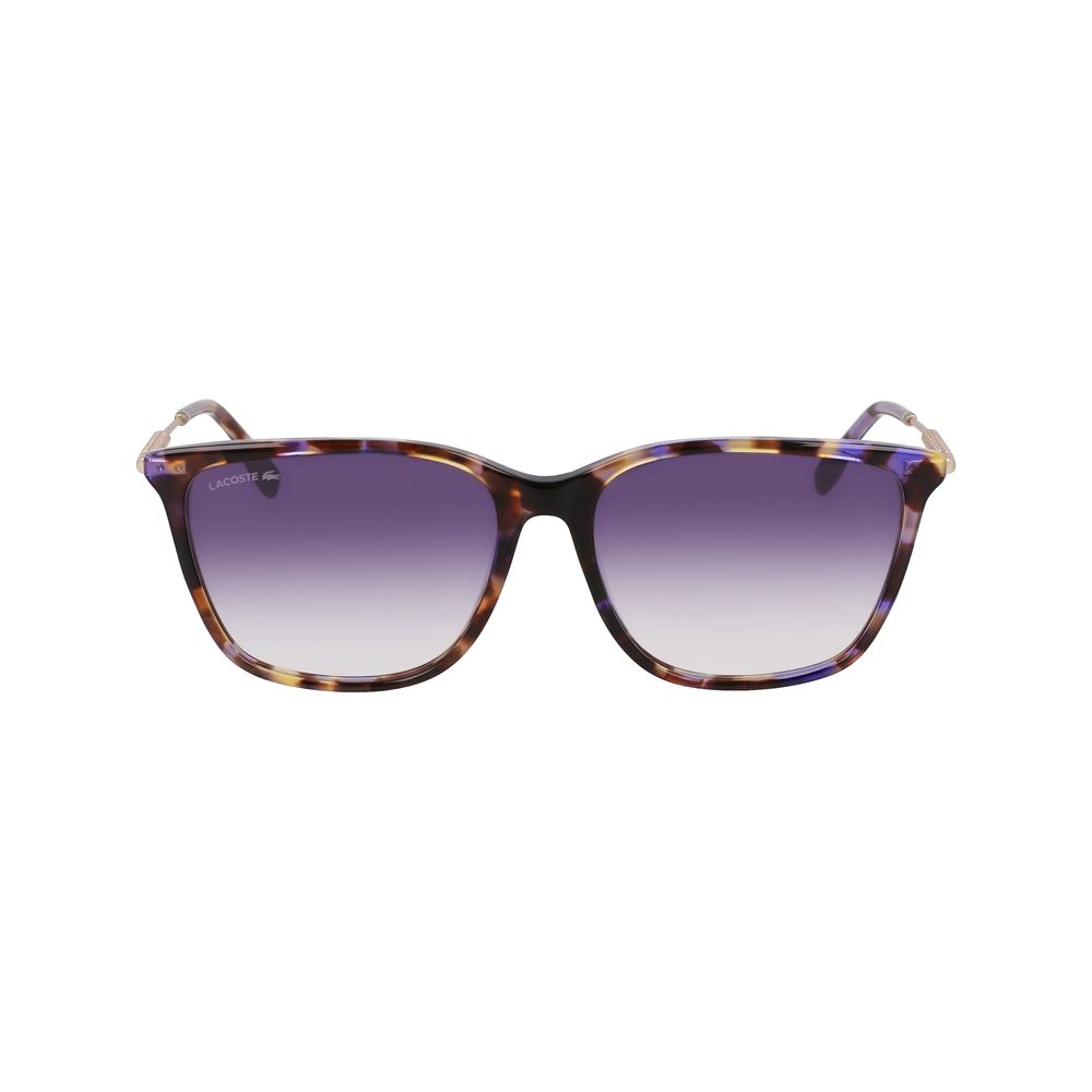 Lacoste Women’s Sunglasses – Purple Acetate Frame, Brown Lenses