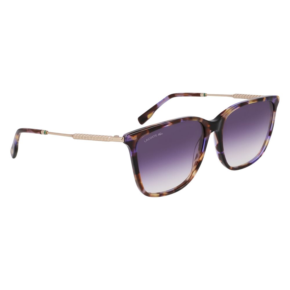 Lacoste Women’s Sunglasses – Purple Acetate Frame, Brown Lenses