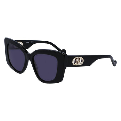 Liu Jo Women’s Sunglasses – Black Acetate Frame, 54mm Lenses