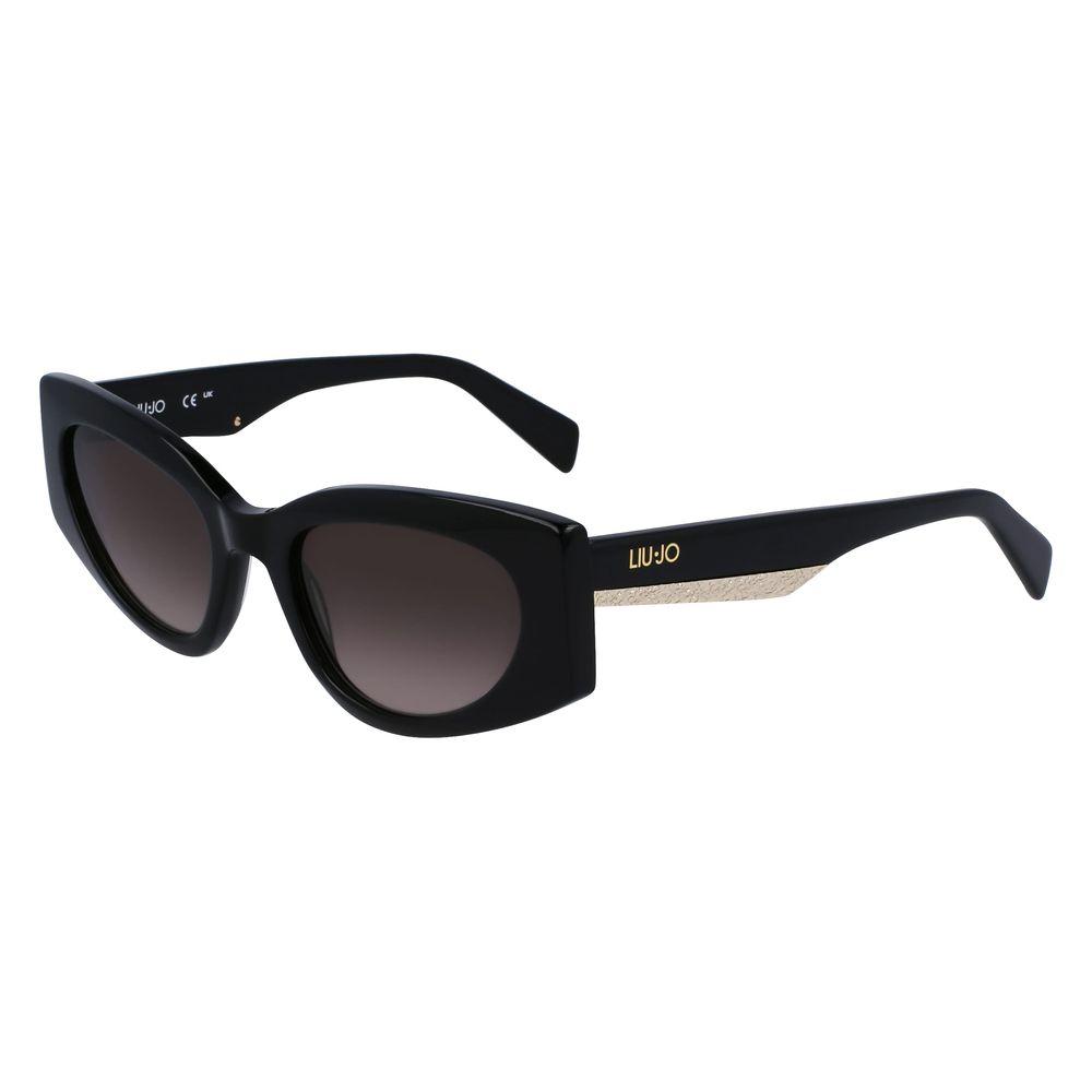 Liu Jo Women’s Sunglasses – Black Acetate Frame, Full UV Protection