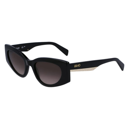 Liu Jo Women’s Sunglasses – Black Acetate Frame, Full UV Protection