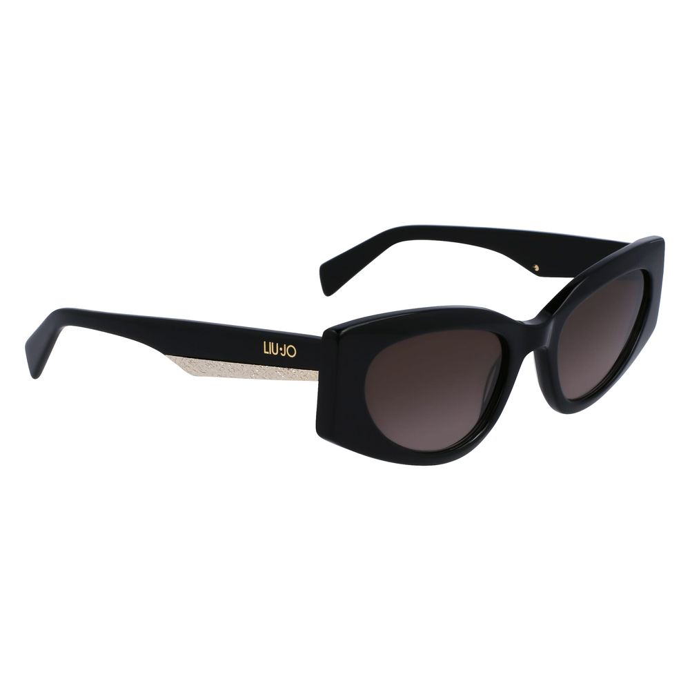 Liu Jo Women’s Sunglasses – Black Acetate Frame, Full UV Protection