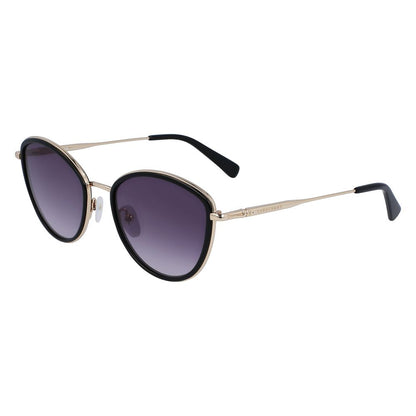 Longchamp Women’s Sunglasses – Golden Metal Frame, Yellow Lenses