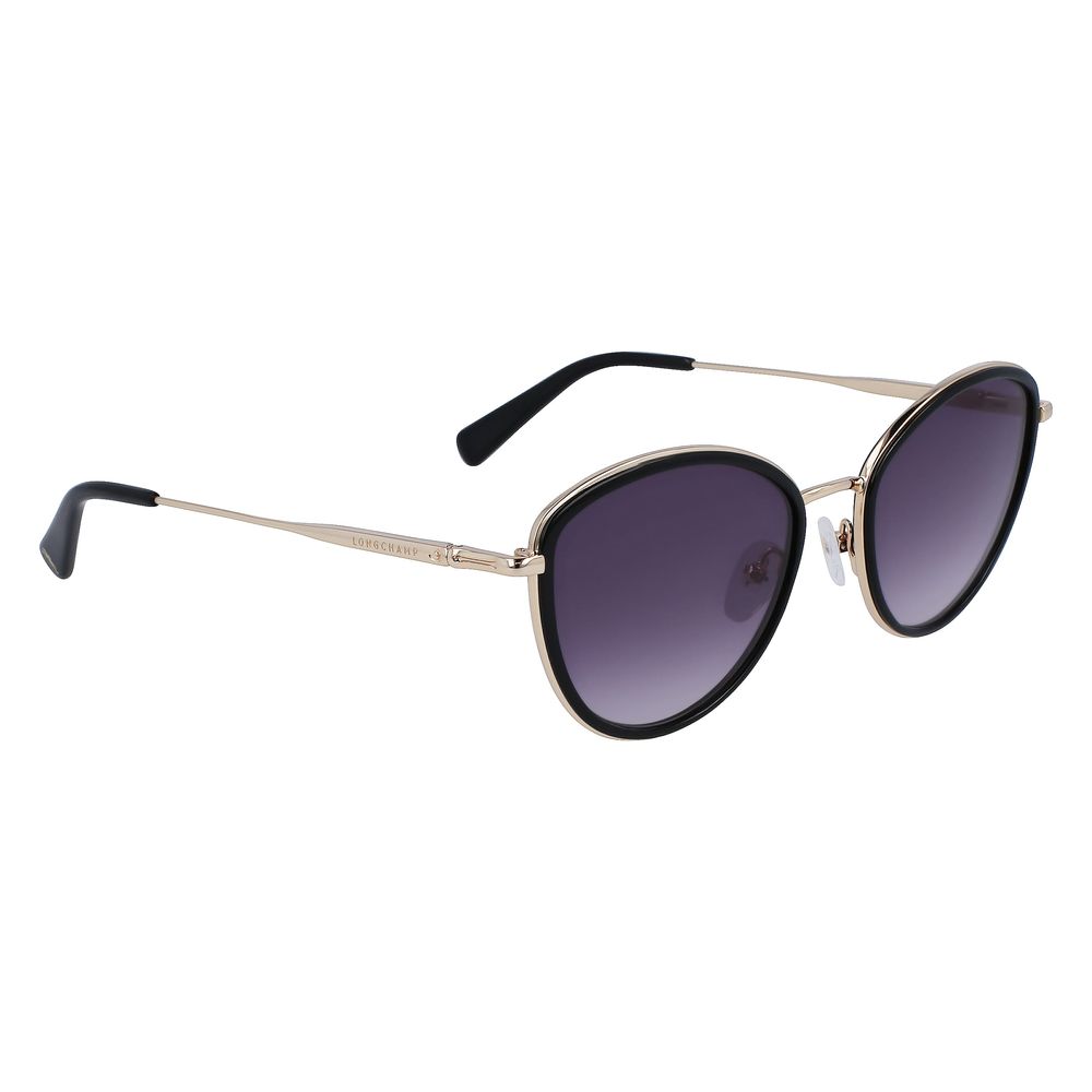 Longchamp Women’s Sunglasses – Golden Metal Frame, Yellow Lenses