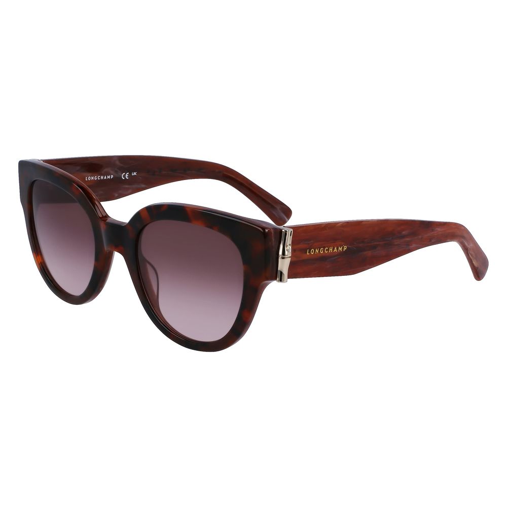 Longchamp Women’s Sunglasses – Brown Acetate Frame, Brown Lenses