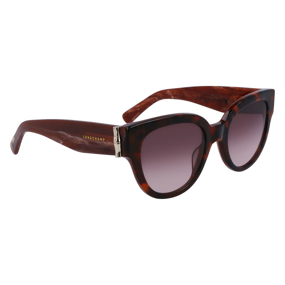 Longchamp Women’s Sunglasses – Brown Acetate Frame, Brown Lenses