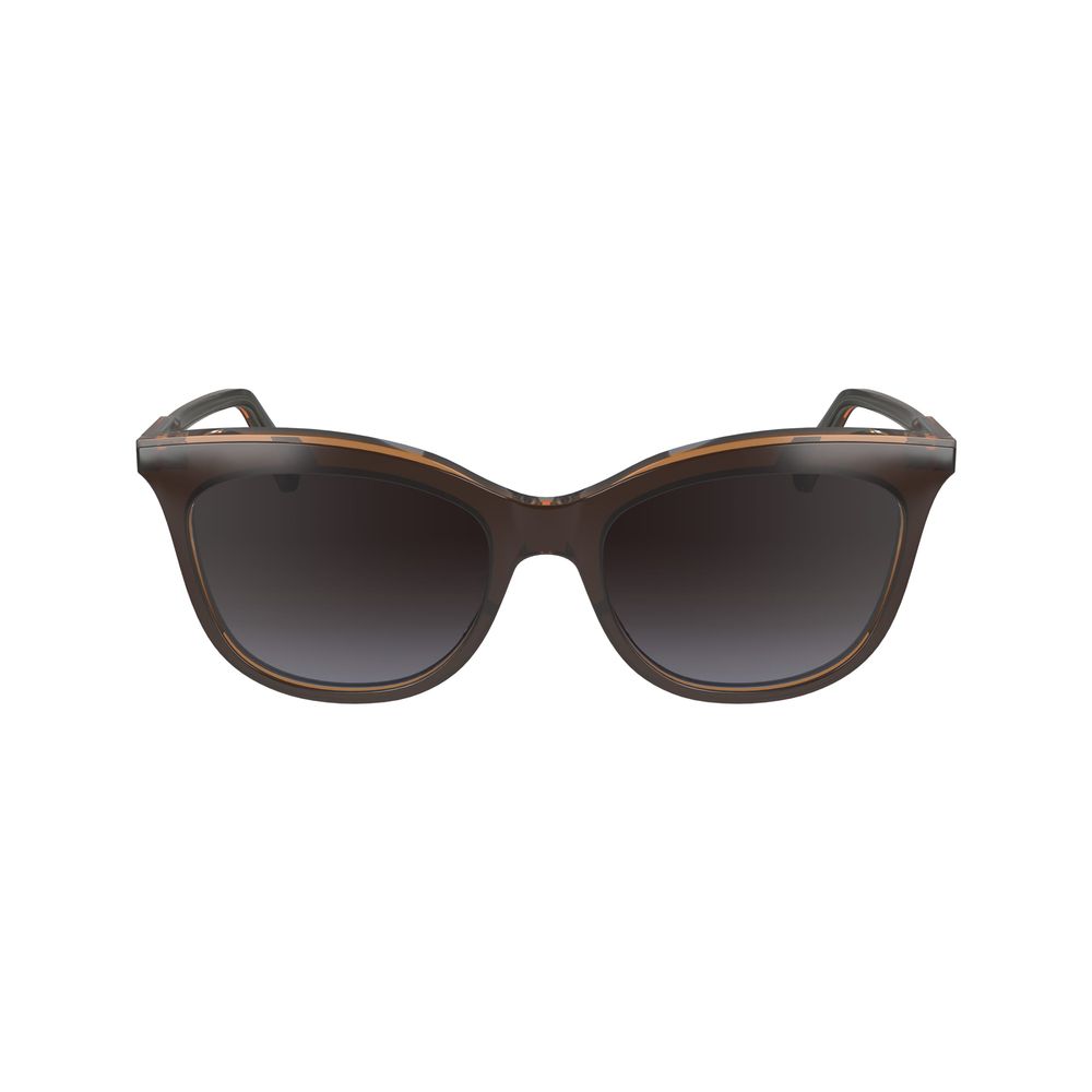 Longchamp Women’s Sunglasses – Brown Acetate Frame, 53mm Lenses