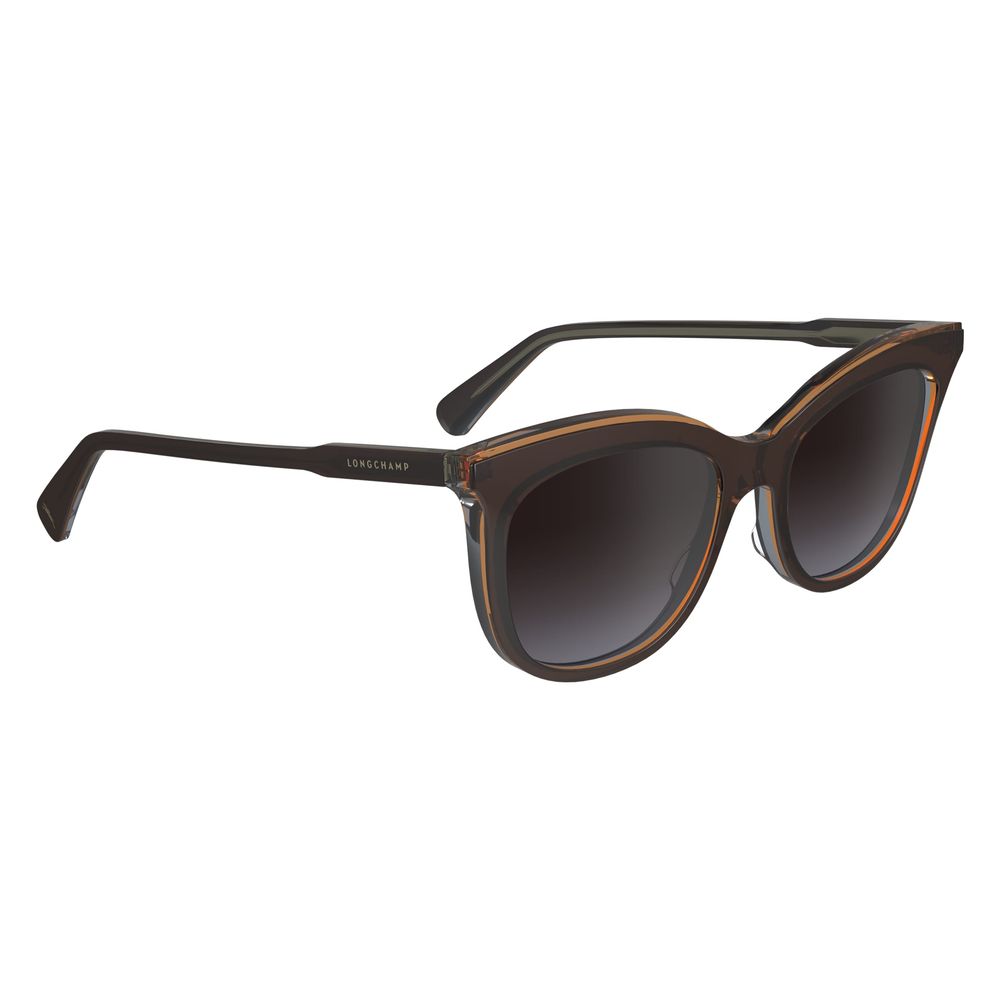 Longchamp Women’s Sunglasses – Brown Acetate Frame, 53mm Lenses