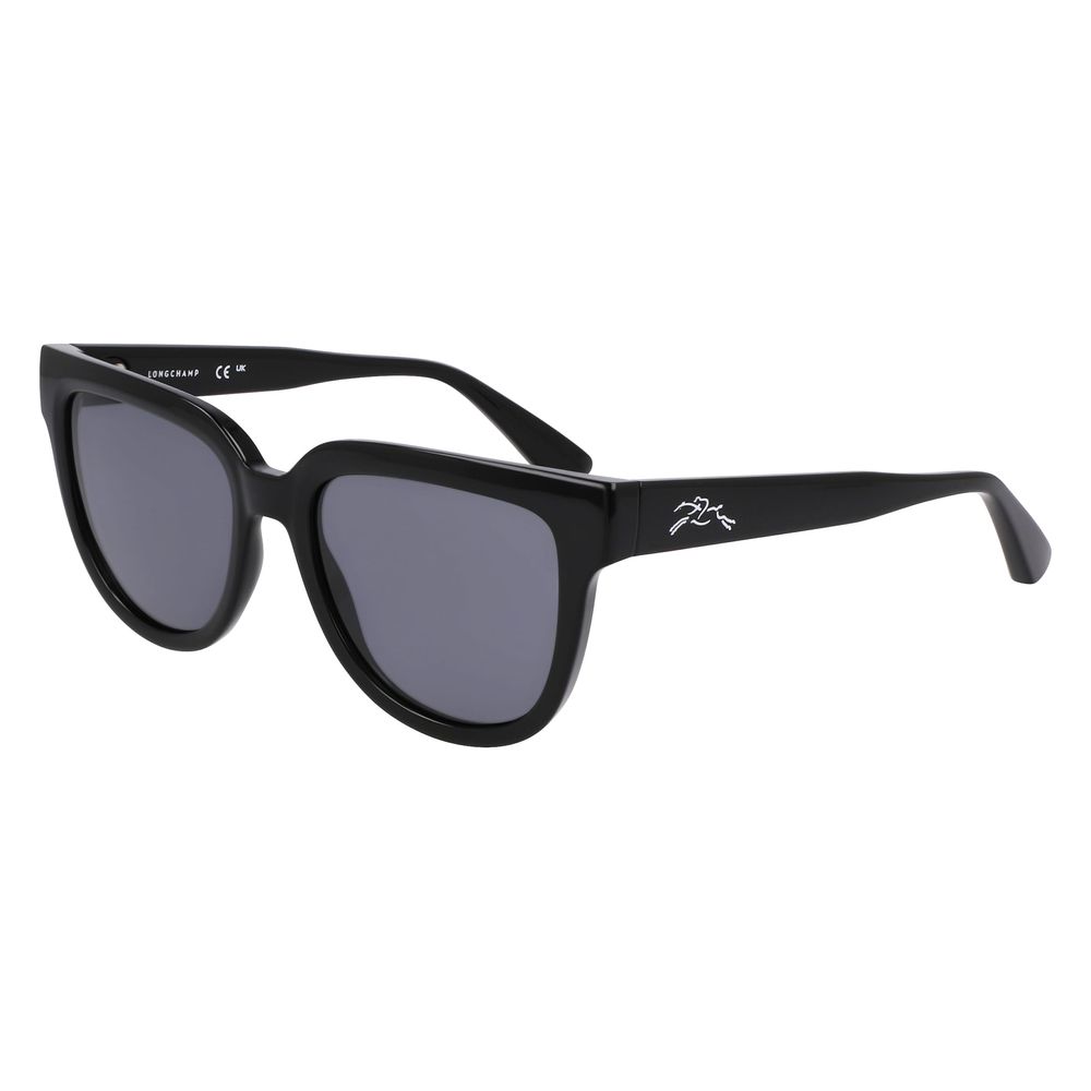 Longchamp Women’s Sunglasses – Black Injected Frame with Black Lenses