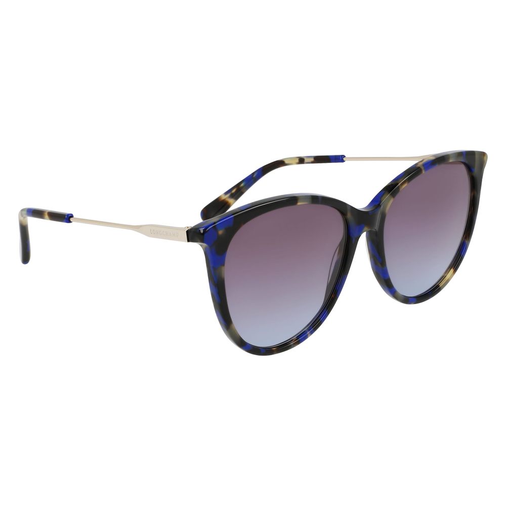 Longchamp Women’s Sunglasses – Blue Acetate Frame, Category 2 Lenses