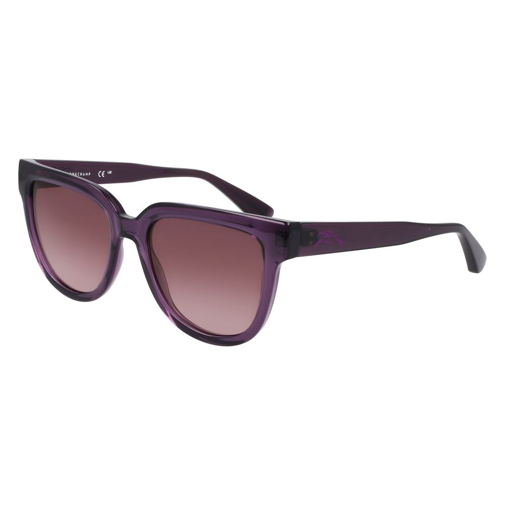 Longchamp Women’s Sunglasses – Grey Frame, Purple Lenses