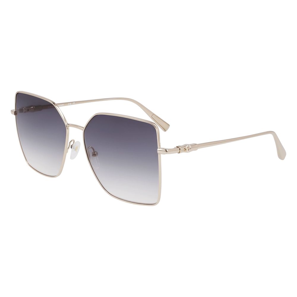 Longchamp Women’s Sunglasses – Gold Metal Frame, Yellow Lenses