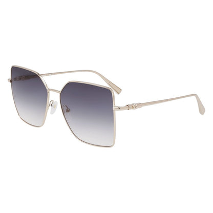Longchamp Women’s Sunglasses – Gold Metal Frame, Yellow Lenses