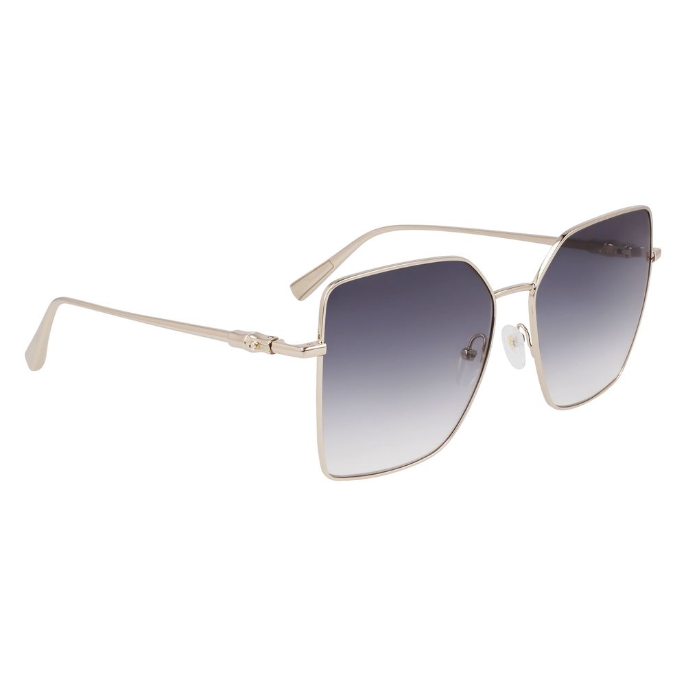 Longchamp Women’s Sunglasses – Gold Metal Frame, Yellow Lenses