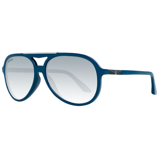 Longines Men’s Sunglasses – Blue Square Frame, Grey Lenses