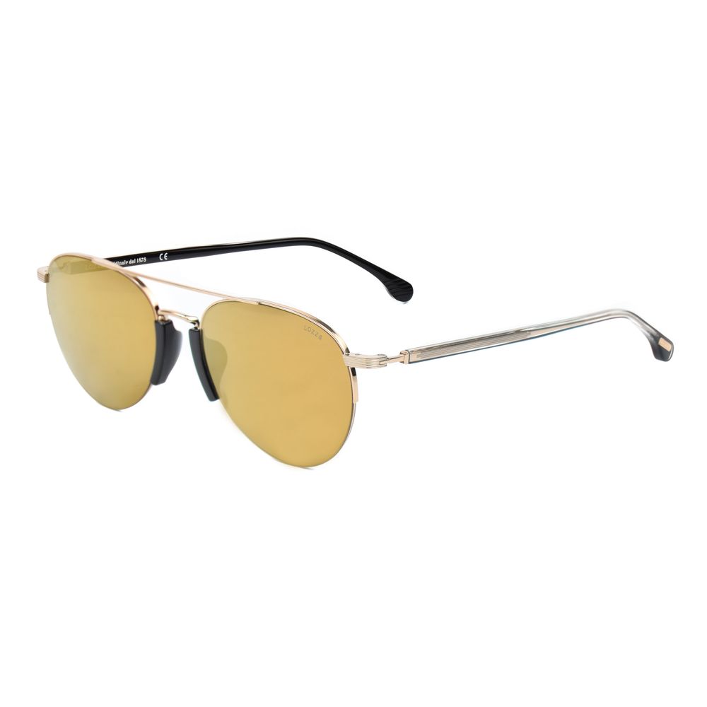 Lozza Gold Metal Sunglasses – Unisex Full-Rim Fashion Eyewear