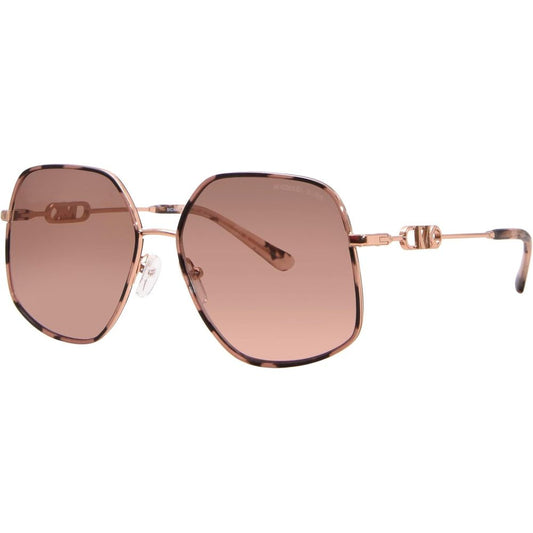 Michael Kors Women’s Sunglasses – Gold Metal Frame, Pink Lenses