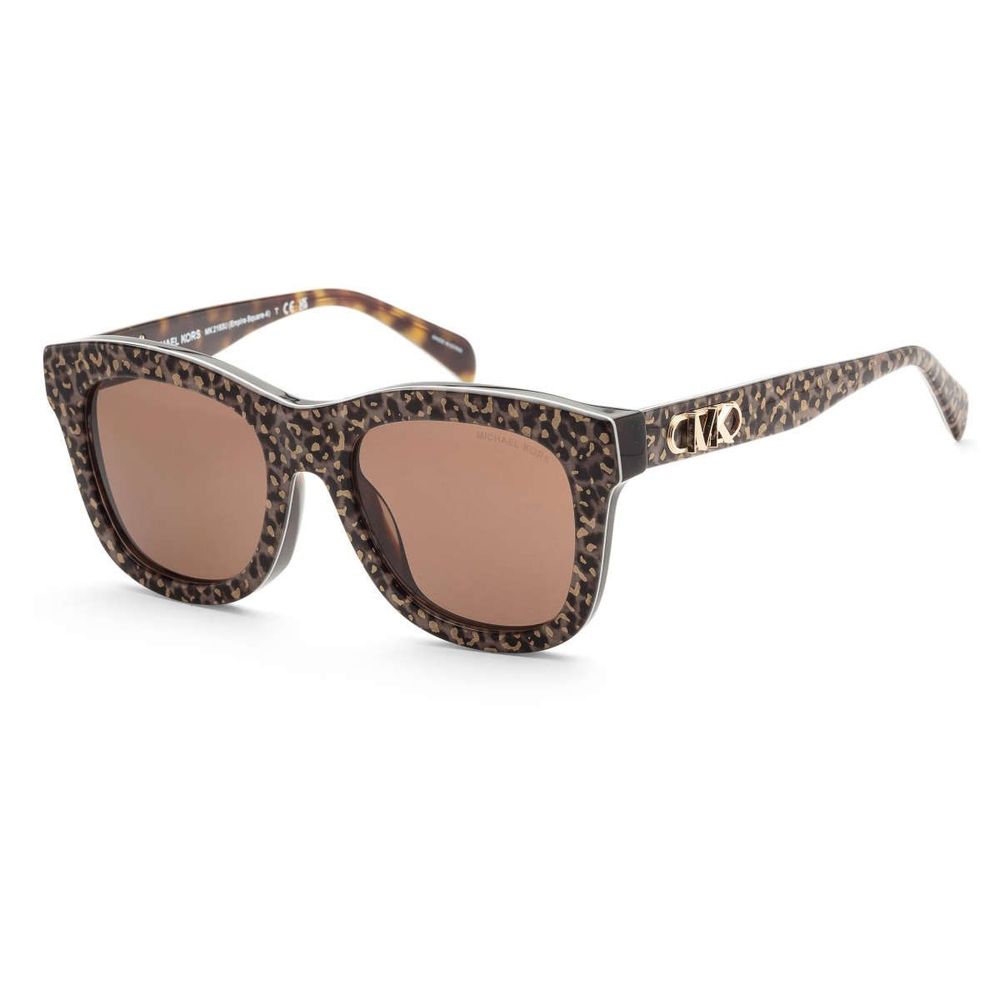 Michael Kors Women’s Sunglasses – Golden Acetate Frame, Brown Lenses