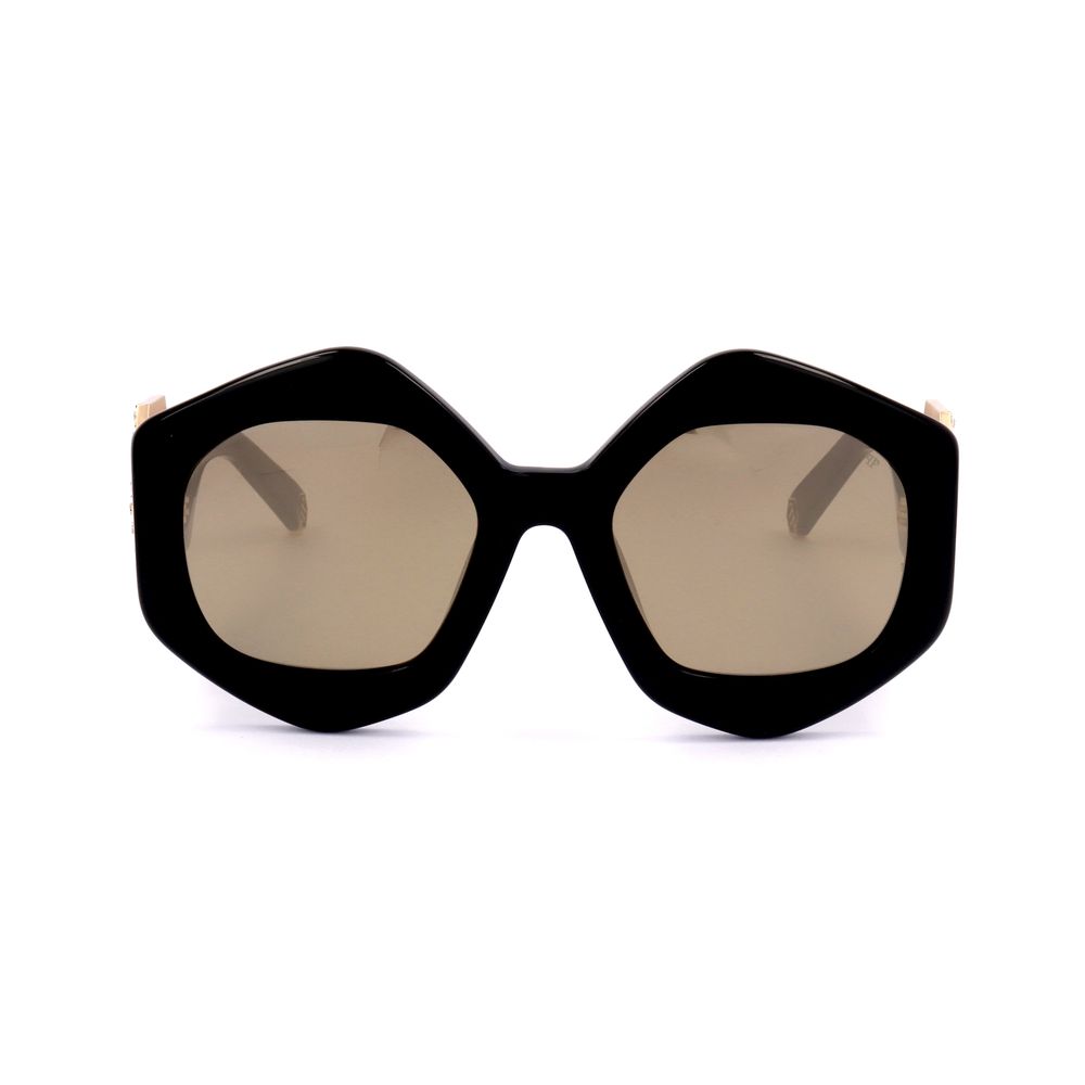 Philipp Plein Women’s Sunglasses – Golden Metal Frame, Mirrored Lenses