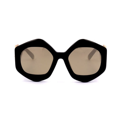 Philipp Plein Women’s Sunglasses – Golden Metal Frame, Mirrored Lenses