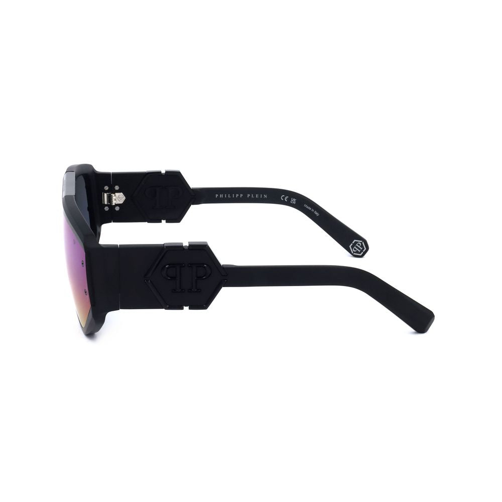 Philipp Plein Men’s Sunglasses – Black Acetate Frame, Purple Lenses